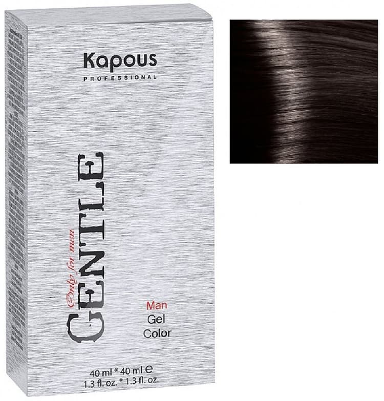 Kapous Гель-краска для мужчин без аммония "Gentlemen" № 3 темно-коричневый 40мл+40мл
