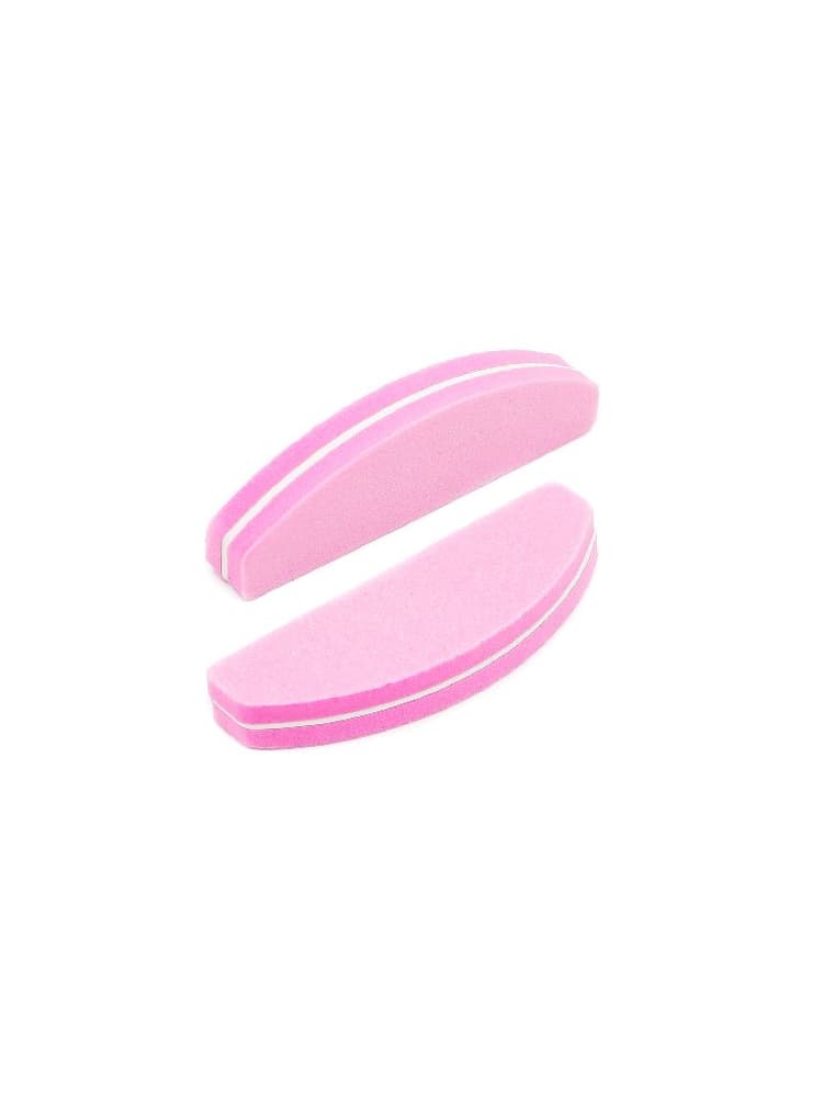 Т&Н Баф Мини полумесяц розовый 100/180 92х29х12 мм, 20шт/уп