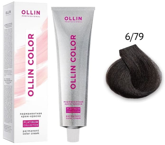 OLLIN COLOR Platinum Collection 6/79 100 мл Перманентная крем-краска для волос