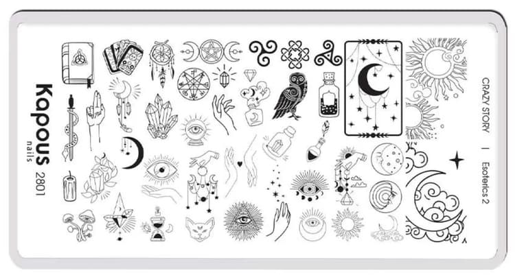 Kapous Nails Пластина для стемпинга "Crazy story" Esoterics 2