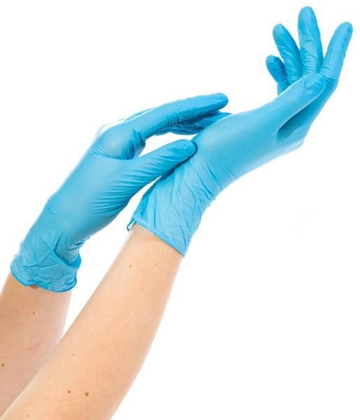 Перчатки однораз.нитриловые NitriMax голубые, 4,4 г. S 50 пар/уп. (Малайзия)