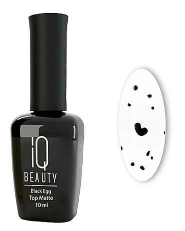 IQ BEAUTY Топ матовый перепелиное яйцо с черной крошкой Black Egg Matte Top №102 , 10 мл
