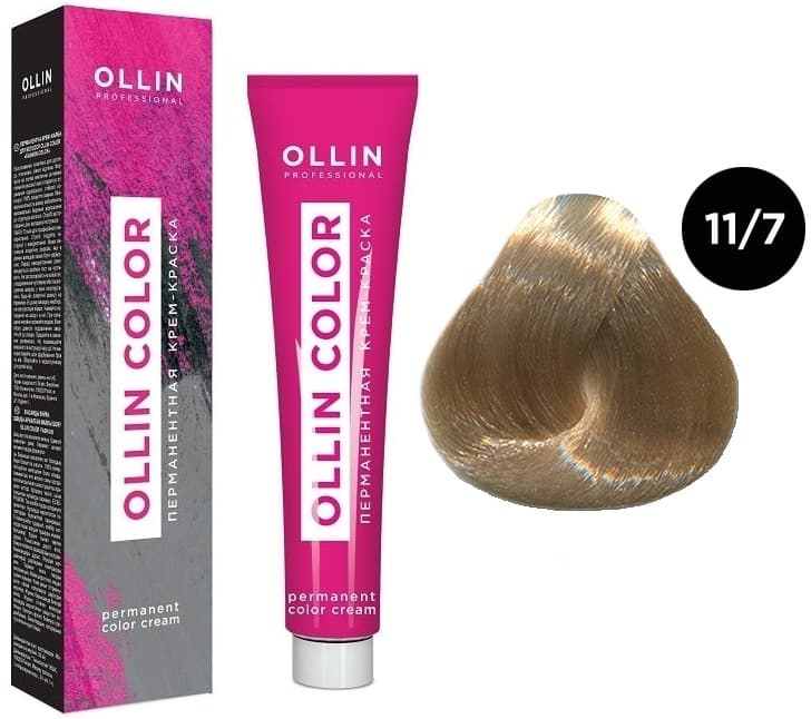 OLLIN COLOR 11/7 специальный блондин коричневый 60мл Перманентная крем-краска для волос