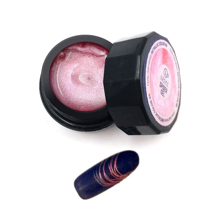 Lucky Гель-паутинка Металлик №6 цв. розовый 8мл