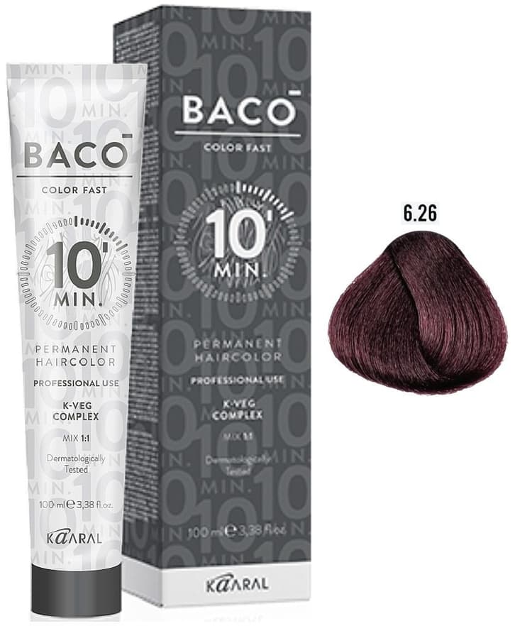 KAARAL Baco Color Fast 6.26 темный блондин фиолетово-красный 100 мл