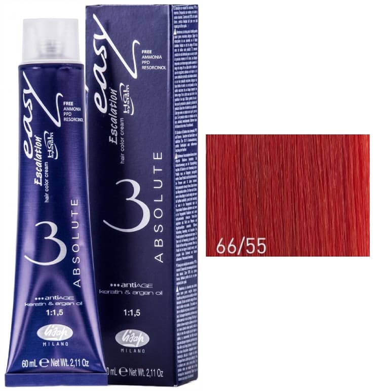 Lisap Absolute 66/55 насыщенный красный 60 мл