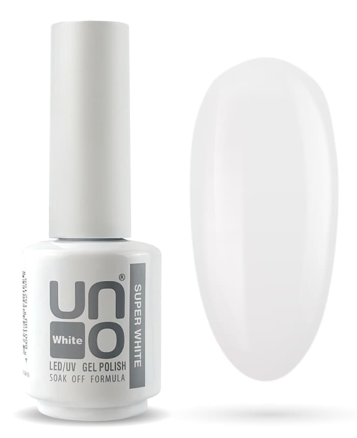 Гель-лак "Uno" - Супер белый - Super White, 10 г.