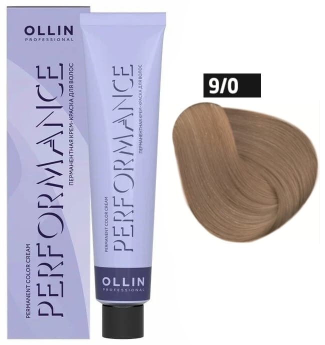 OLLIN PERFORMANCE  9/0 блондин 60мл Перманентная крем-краска для волос