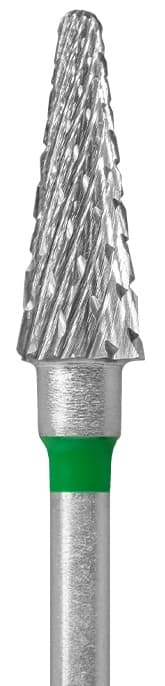 Фреза Конус Твердосплавная с крупной крестообразной нарезкой (зеленая насечка) 5мм 
