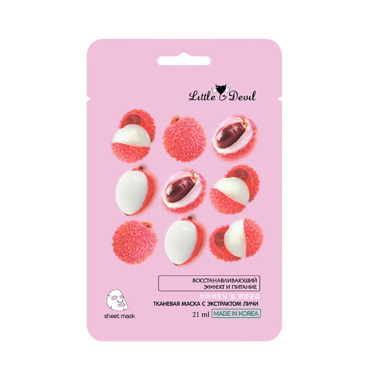 4SKIN Маска для лица "Little Devil" антиоксидантная маска с экстрактом личи 21 г. 