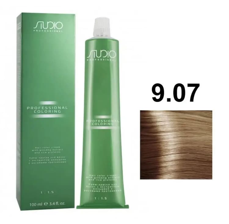 KAPOUS Studio S 9.07 насыщенный холодный очень светлый блонд 100 мл