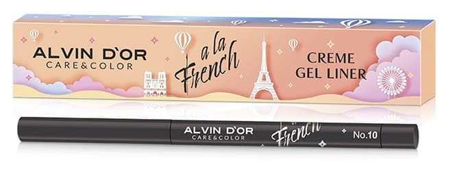 Alvin D'or A LA FRENCH Карандаш для глаз Creme gel liner (тон 10 black (черный))