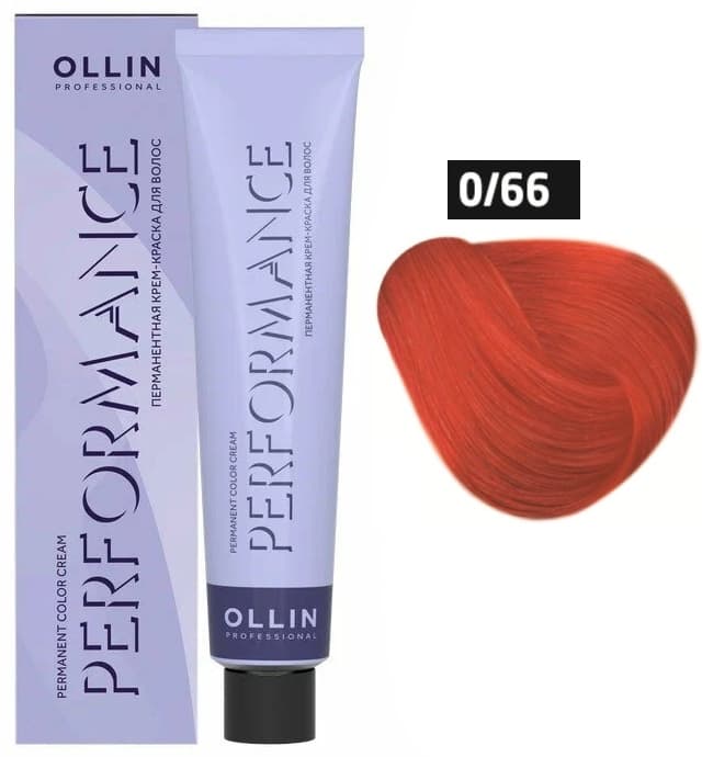 OLLIN PERFORMANCE  0/66 красный 60мл Перманентная крем-краска для волос