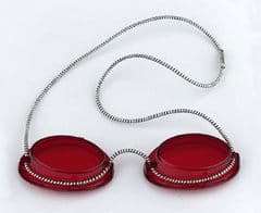 Очки для солярия пластиковые, цветные, на резинке