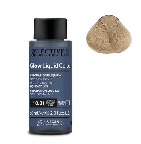 SELECTIVE Glow Liquid Color 10.31 Экстра светлый блондин золотисто пепельный 60мл 