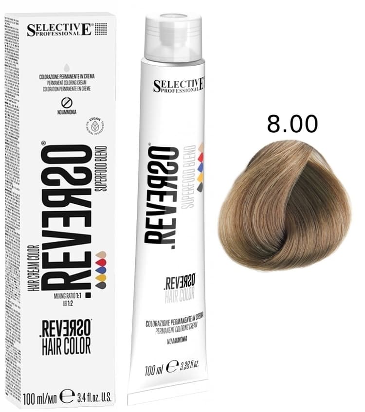 SELECTIVE Reverso Hair Color 8.00 Светлый блондин интенсивный
