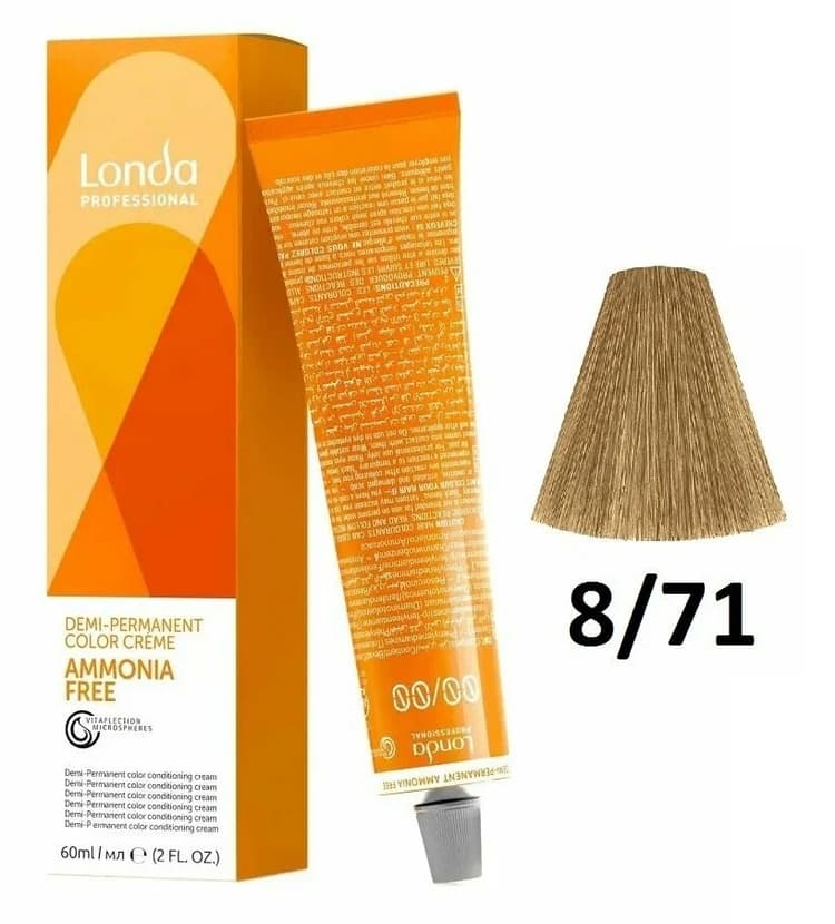 LondaТон Ammonia-Free 8/71 светлый блонд коричнево-пепельный 