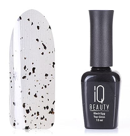 IQ BEAUTY Топ глянцевый перепелиное яйцо с черной крошкой Black Egg Gloss Top №101 , 10 мл