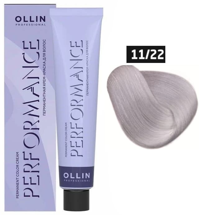 OLLIN PERFORMANCE 11/22 специальный блондин фиолетовый 60мл Перманентная крем-краска для волос