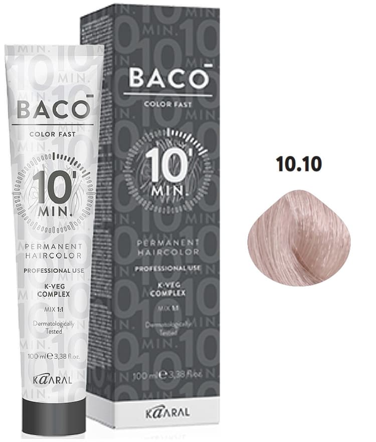 KAARAL Baco Color Fast 10.10 очень-очень светлый блондин пепельный натуральный 100 мл 
