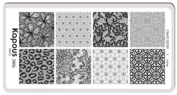 Kapous Nails Пластина для стемпинга "Crazy story" Lace