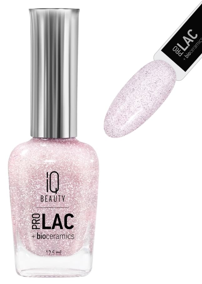 IQ BEAUTY PROLAC Лак для ногтей укрепляющий с биокерамикой 12.5 мл №137 Fragile светоотраж.WINGS