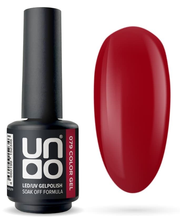 Гель-лак "Uno" - 079 Рубиновый - Ruby Red, 8 г.