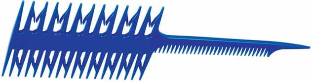 Dewal Расческа для мелирования, двойная, синяя 21,5см