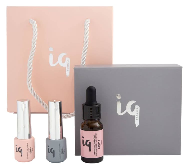 Formula Profi Комплекс для защиты ногтей "IQ FORMULA" (шаг1, шаг2 по 4мл.+ шаг3 10 мл.)