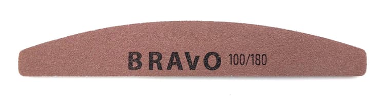 Bravo Пилка для маникюра 100/180 полуовал
