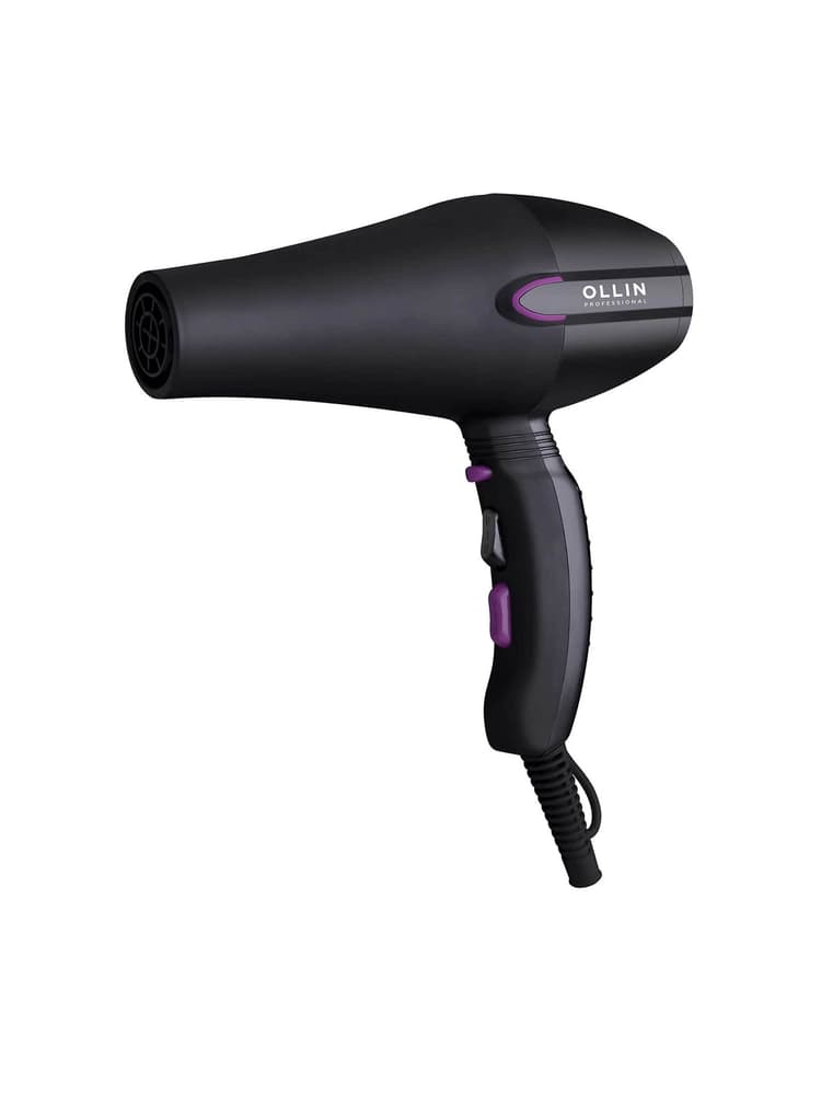 OLLIN Фен OL-7106 чёрный, 2 насадки, 2200W