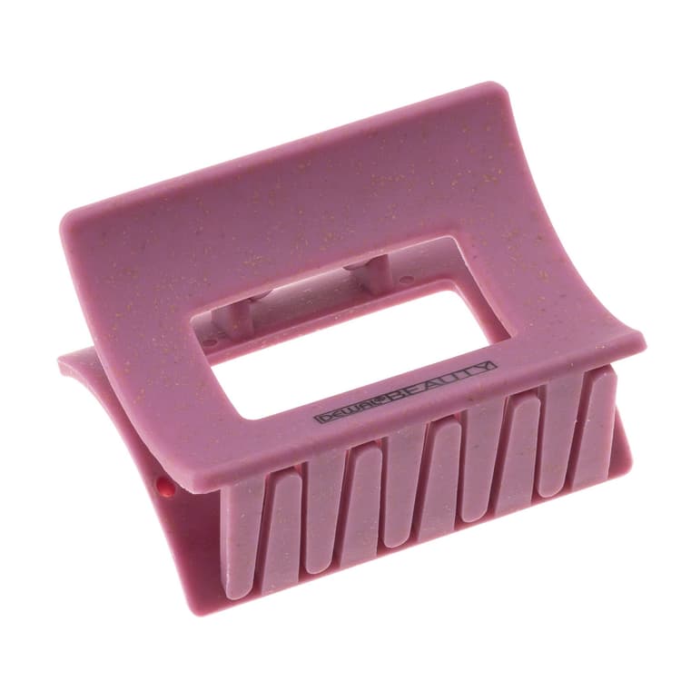 Заколка-краб Dewal прямоугольная малая, пластик, ягодная, 60 мм, 1 шт/уп.